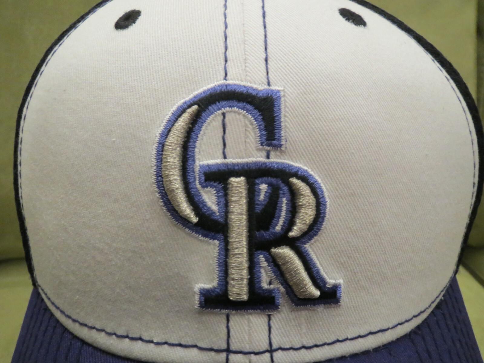 New Era Rockies Black Flex Fit Neo Hat, White Split Front, Purple Bill, Sz L/XL