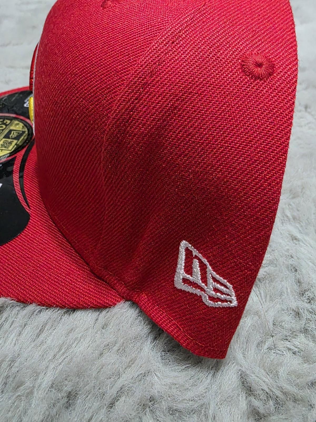 Arizona Cardinals New Era Red Team Basic 59FIFTY Fitted Hat Size XL 8