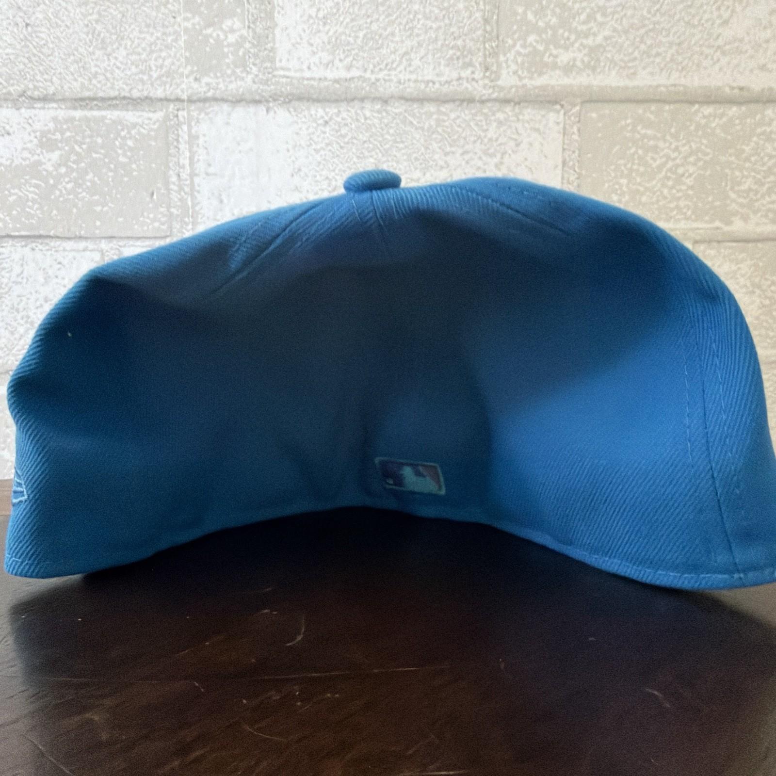 New York Yankees New Era 59FIFTY Fitted Sz 7 5/8 Solid Blue Blueout NWT view 6
