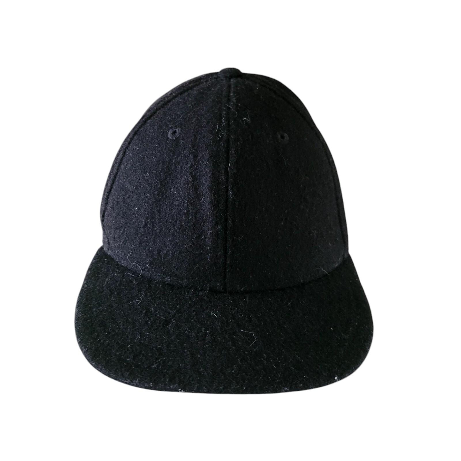 New Era 59FIFTY Black Wool Fitted Hat 7 3/8 view 2