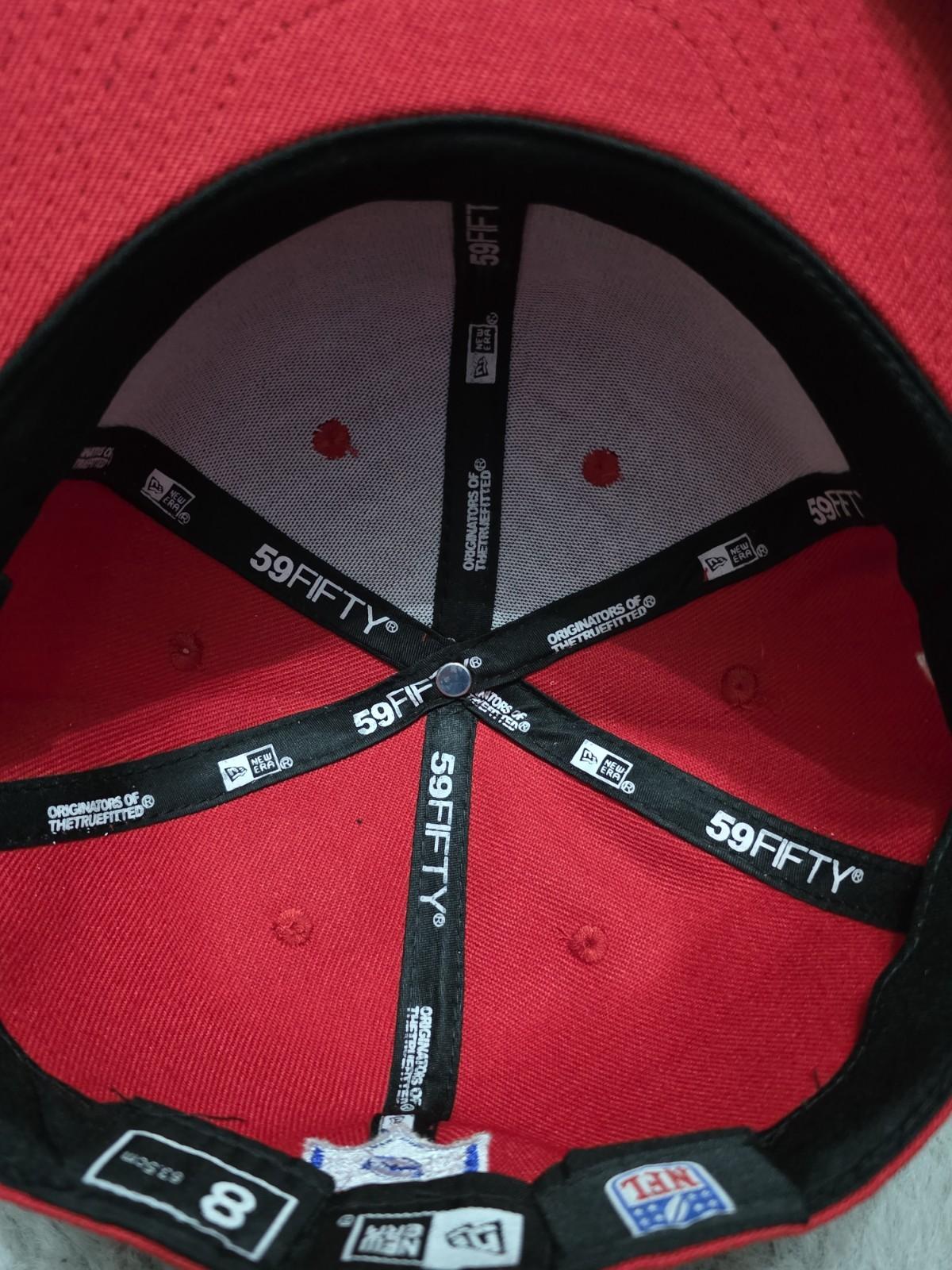 Arizona Cardinals New Era Red Team Basic 59FIFTY Fitted Hat Size XL 8