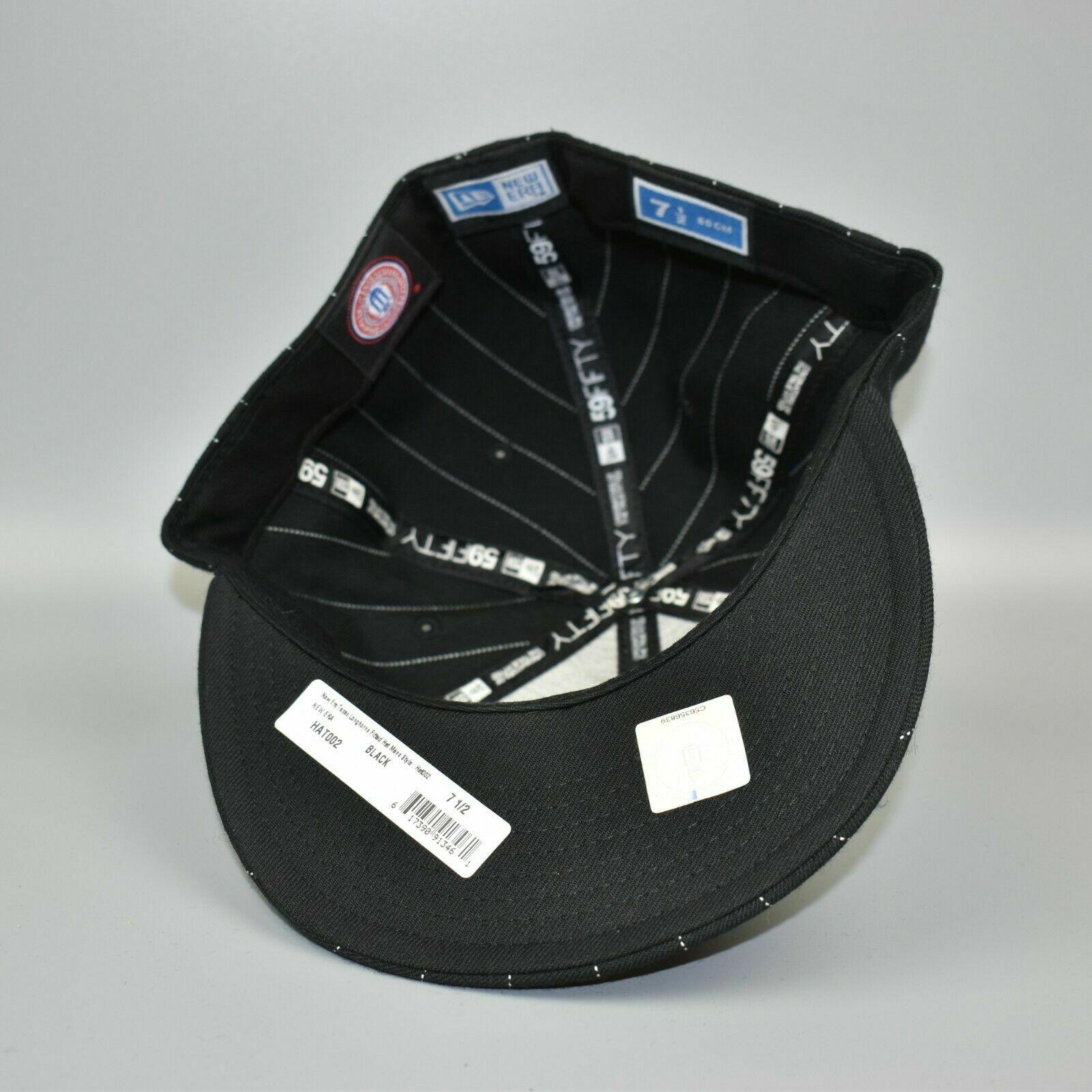 Texas Longhorns NCAA New Era 59FIFTY Pinstripe Black Fitted Cap Hat Size: 8 2XL