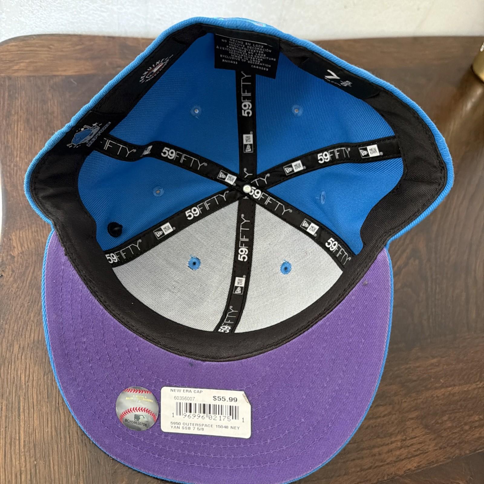 New York Yankees New Era 59FIFTY Fitted Sz 7 5/8 Solid Blue Blueout NWT view 8