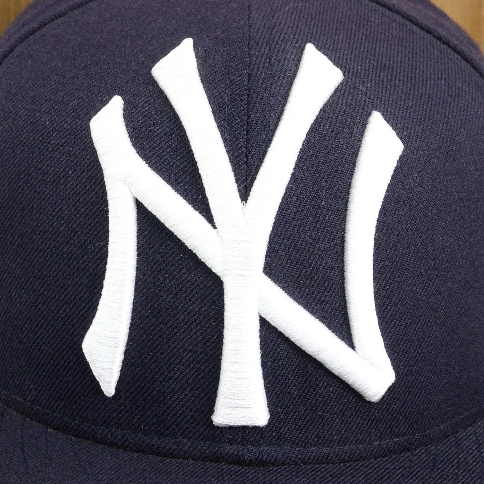 New Era 100% Wool New York NY Yankees Hat 59Fifty Grand Fitted Size 8 Hat Cap view 3