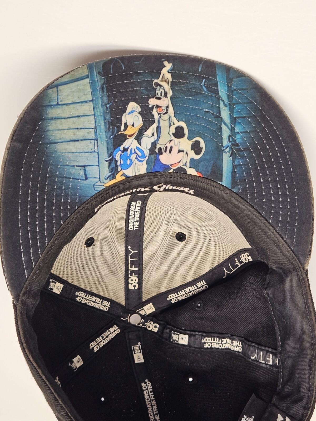 Mickey Mouse "LONESOME GHOSTS" RARE Black New Era 59Fifty Fitted Hat Size 7 5/8 view 11