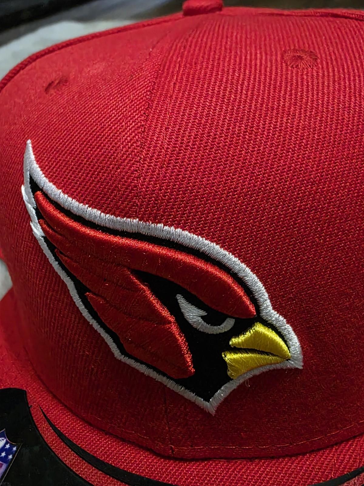 Arizona Cardinals New Era Red Team Basic 59FIFTY Fitted Hat Size XL 8