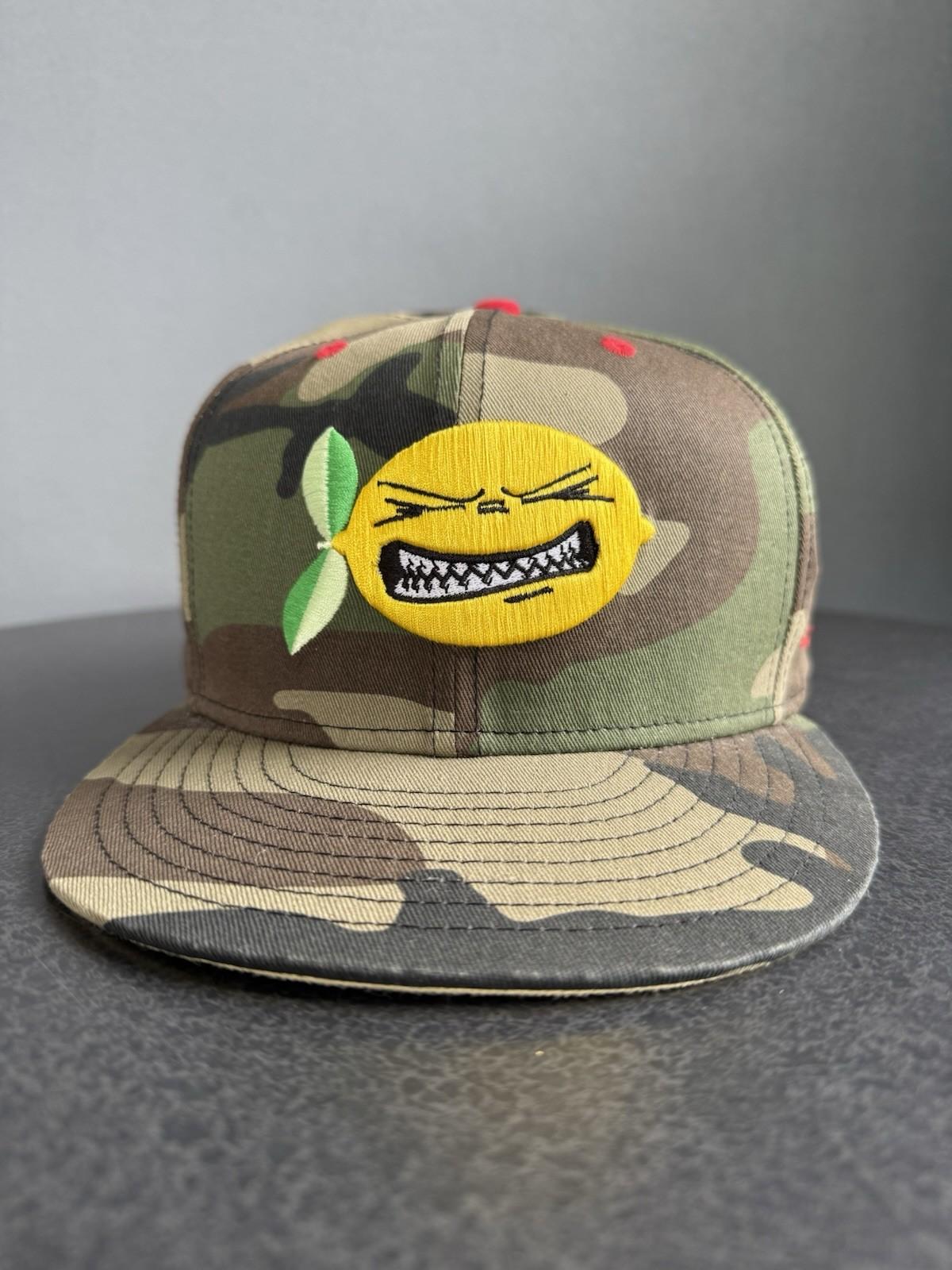 New Era 59Fifty Sz 8 Camo Hat Sour Lemon Embroidered Size XL Fitted 63.5cm view 2