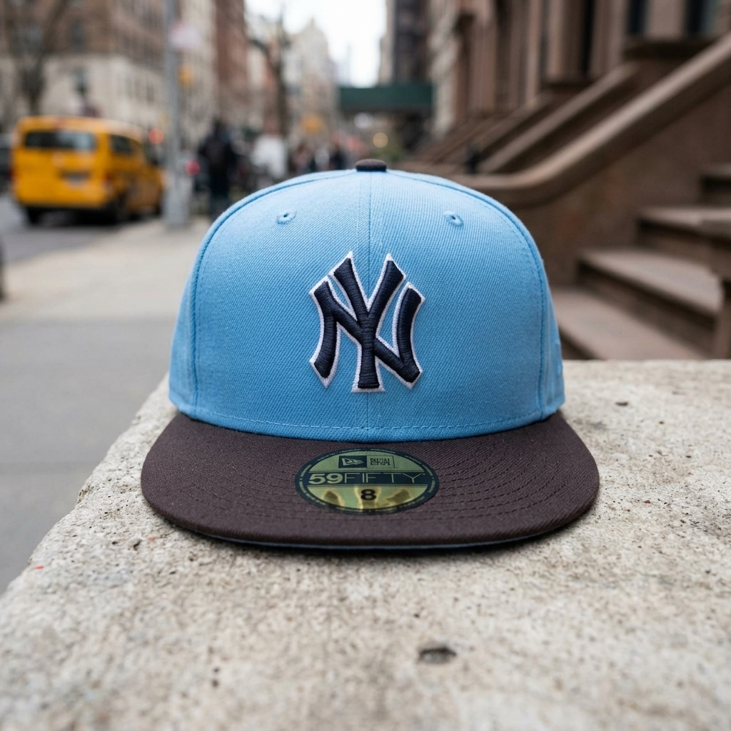 New York Yankees Size 8 XL MLB Fan Cap Grey Pink