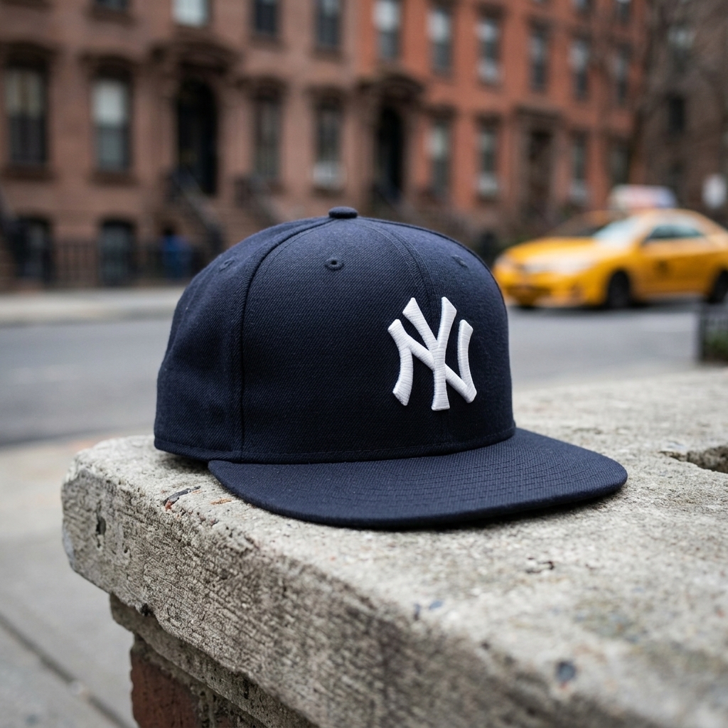 New York Yankees New Era 59FIFTY Fitted Hat Navy Blue Official MLB Size 7 1/8